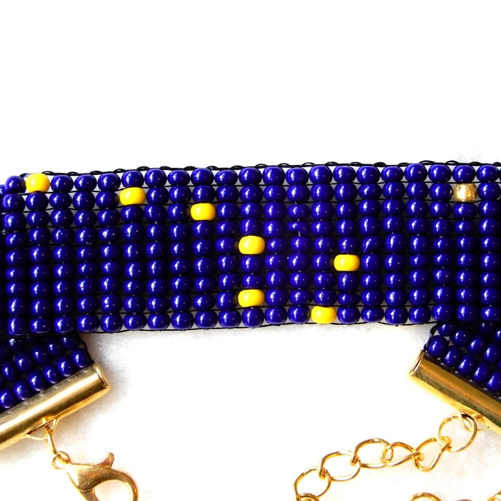 Alaska state flag Big Dipper North Star bead bracelet, handmade, adjustable leng - Picture 4 of 8